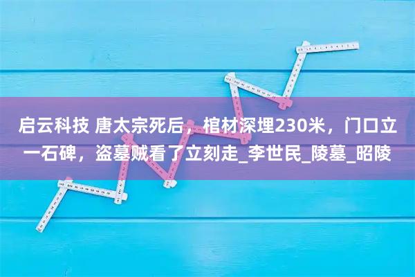 启云科技 唐太宗死后，棺材深埋230米，门口立一石碑，盗墓贼看了立刻走_李世民_陵墓_昭陵